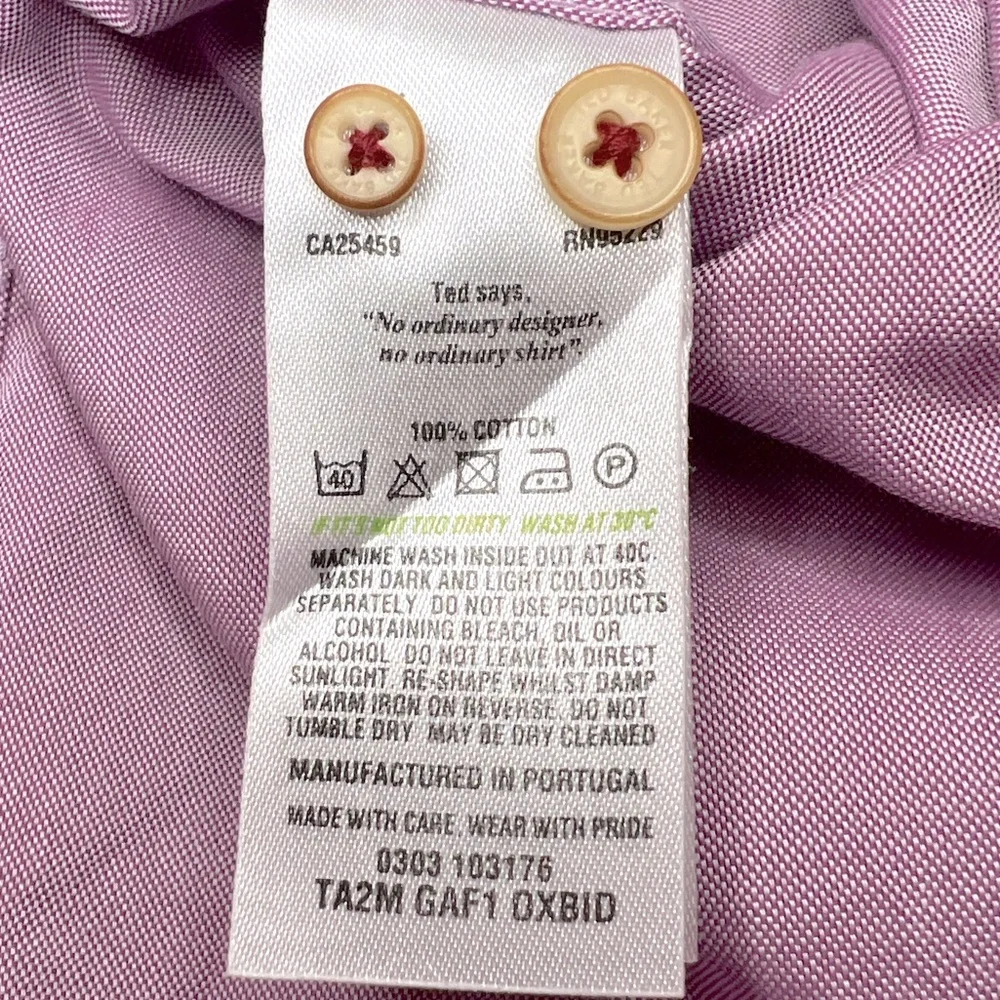 Ted Baker London Size 4 Men’s Casual Long Sleeve Button Down‎ Burgundy